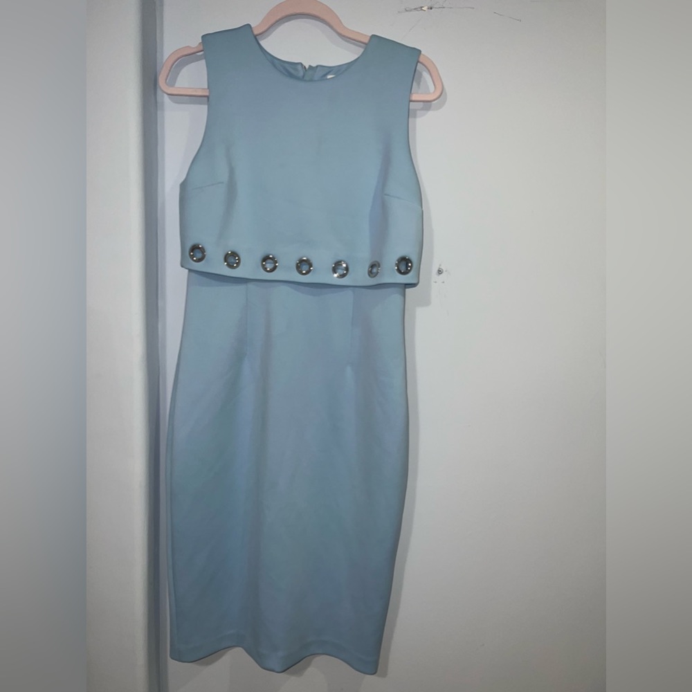 Calvin Klein powder blue bodycon dress size 4